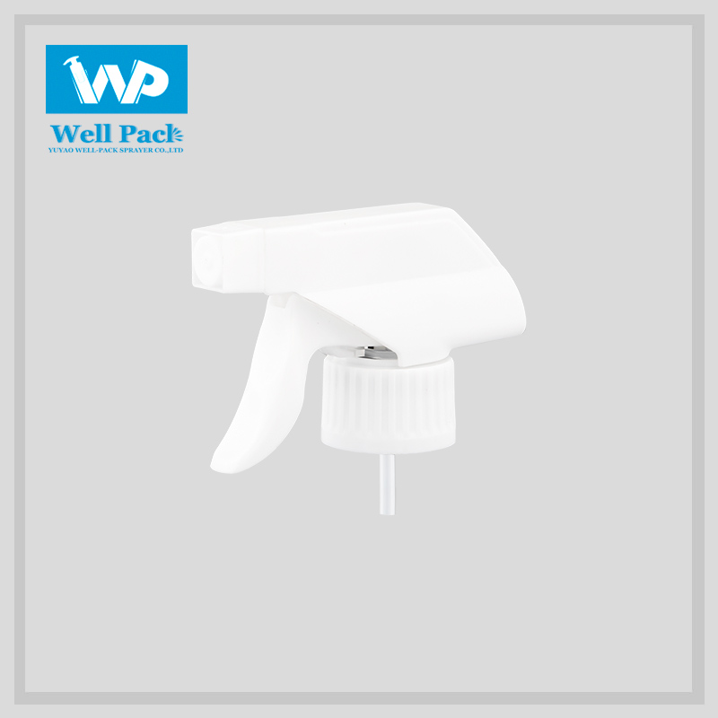 28/410 Pistolet en plastique pour pulvérisateur à gâchette en plastique de couleur blanche pour désinfectant et alcool